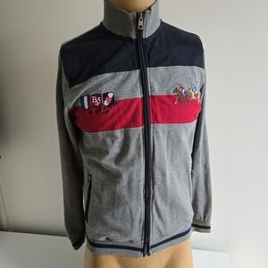 Balmain Gray and Red Lightweight Jacket